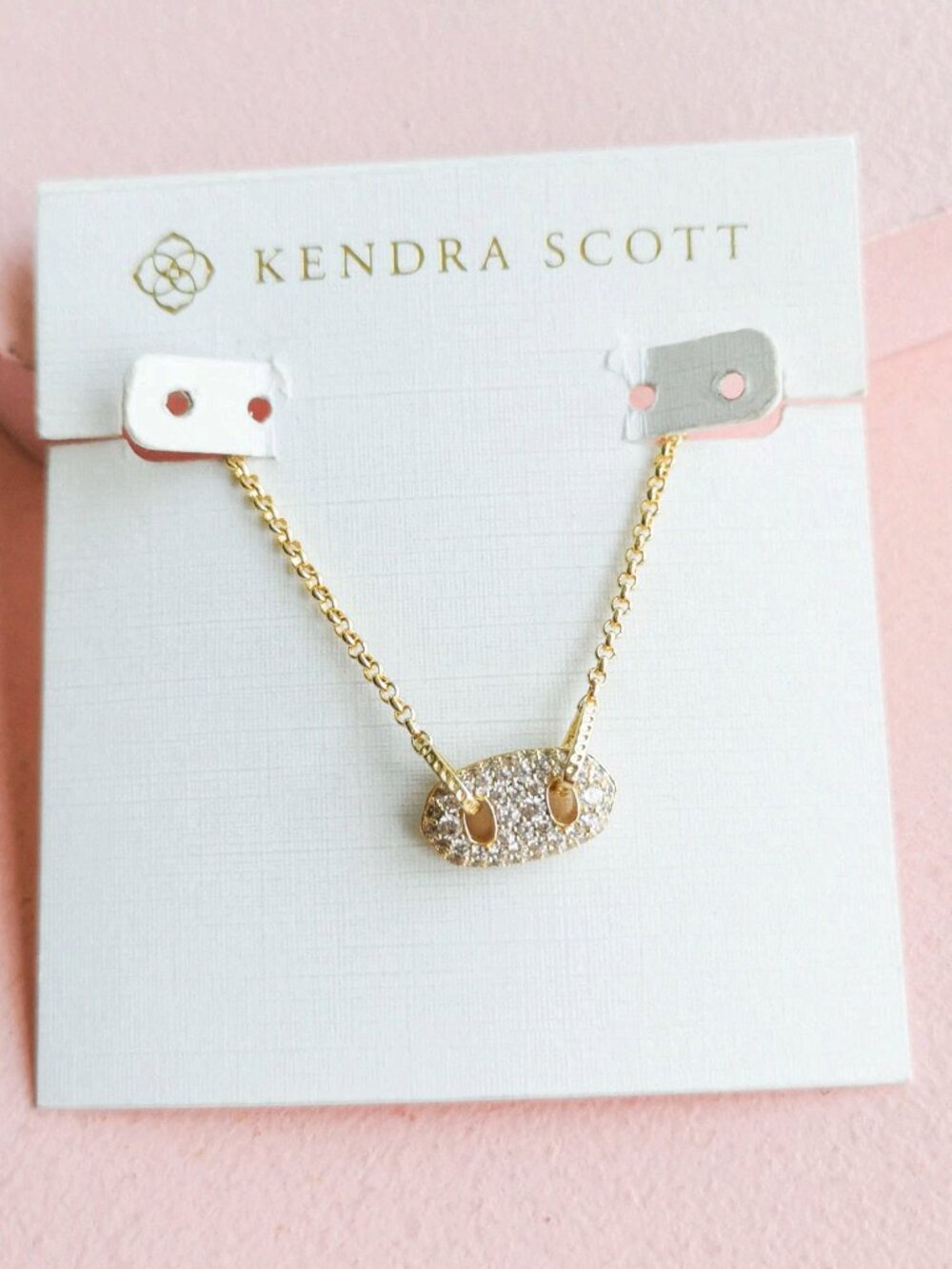 Kendra Scott - Bailey White CZ Gold Pave Necklace - NEW